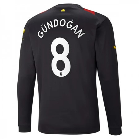 Virallinen pelipaita Manchester City Gundogan 8 Vieras 2022-23 Pitkähihainen - Miesten